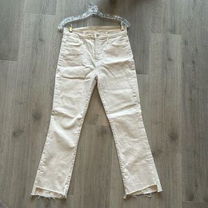 Mother Insider Crop Step Fray Jeans